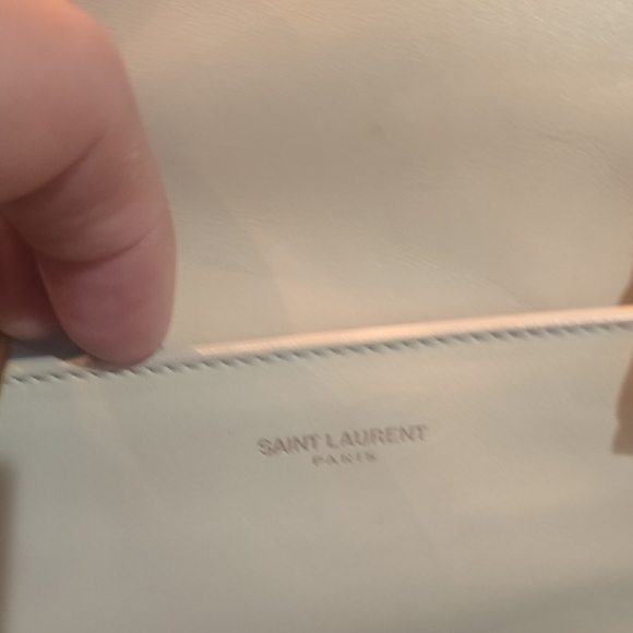 Saint Laurent Cream Satchel Leather Bag AUTHENTIC - Picture 4 of 13
